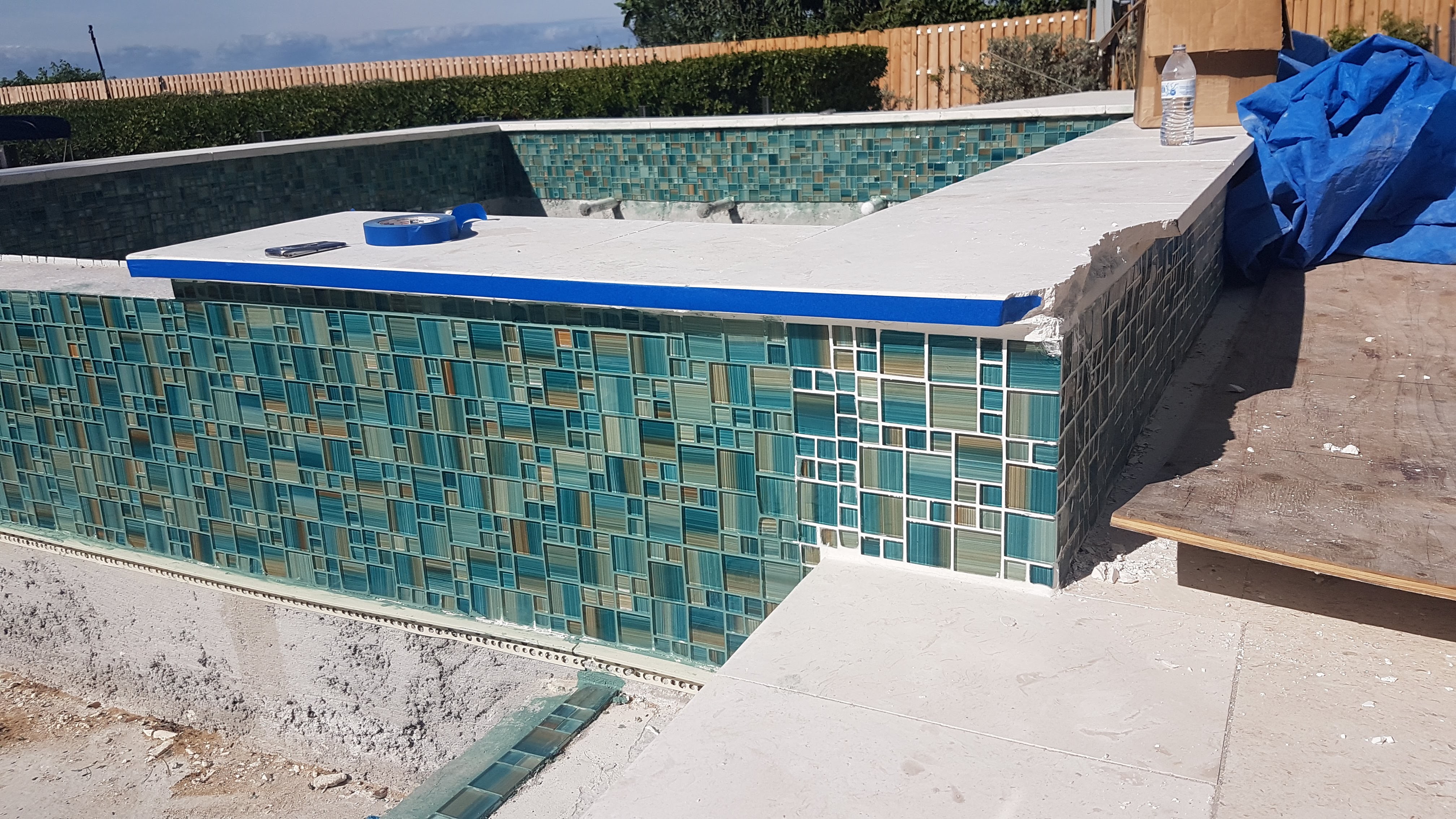 Pool Area With Grout Shield, How To Seal Pool Tiles