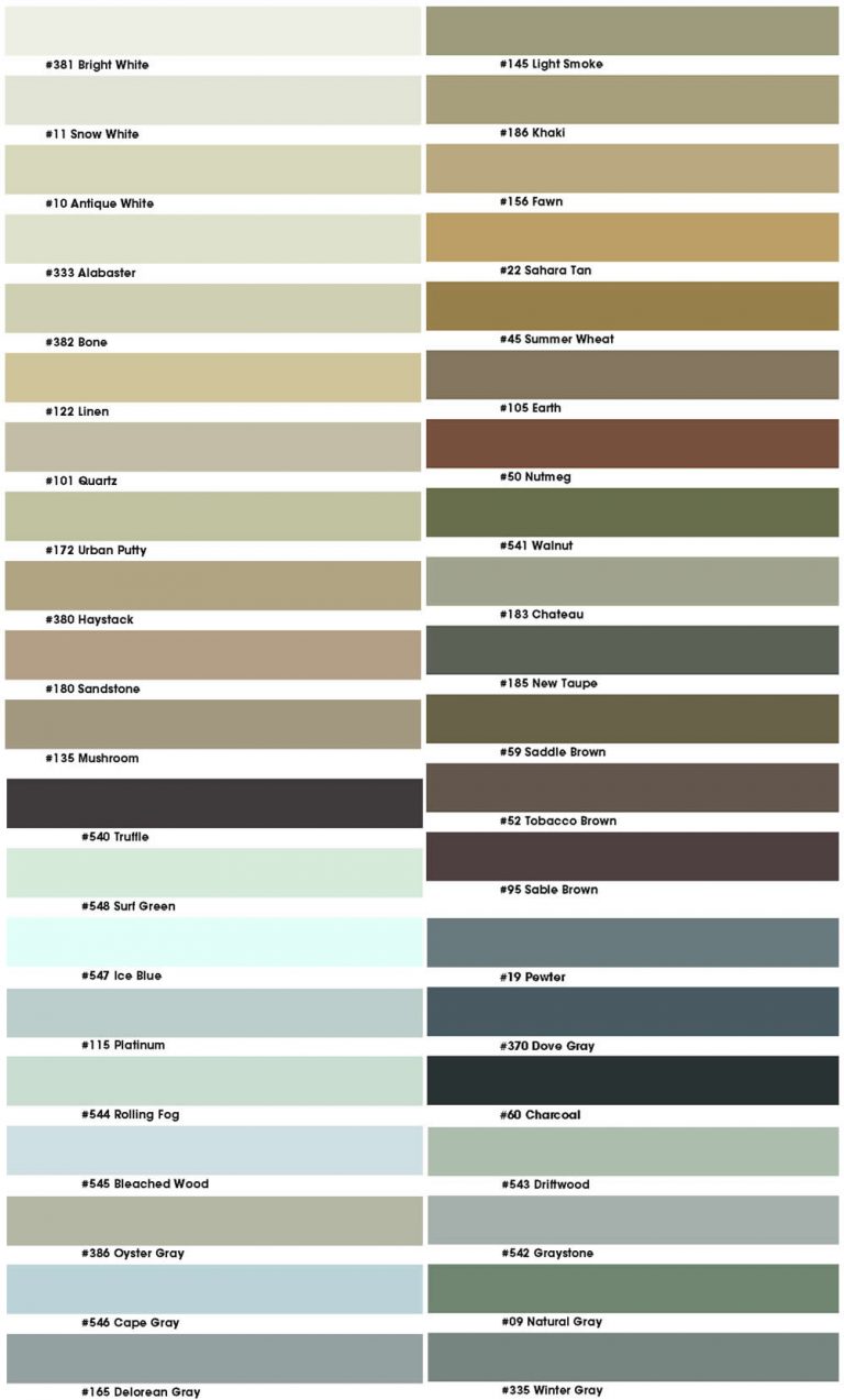 Info/Color Charts Grout Shield Grout Restoration