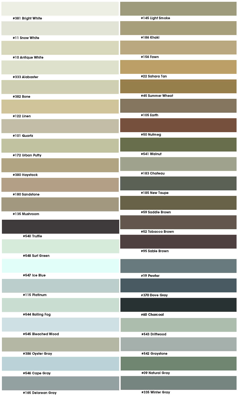 Html Color Chart Grey