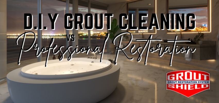 D.I.Y Grout Cleaning vs professional restoration. Grout shield. www.groutshields.com