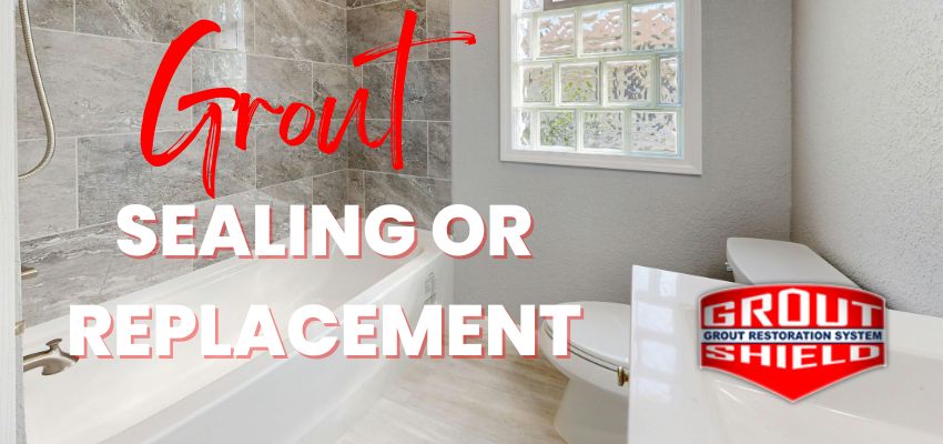 Should I seal the grout or completely replace it Grout Shield