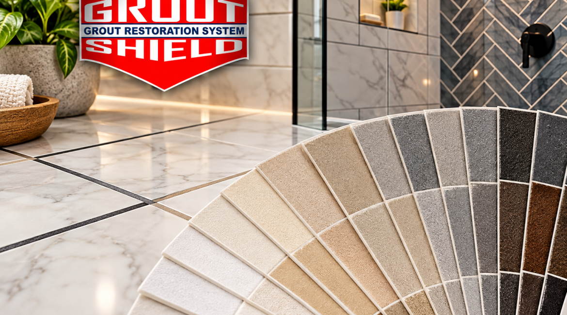 Grout Shield tile grout comes in many colors