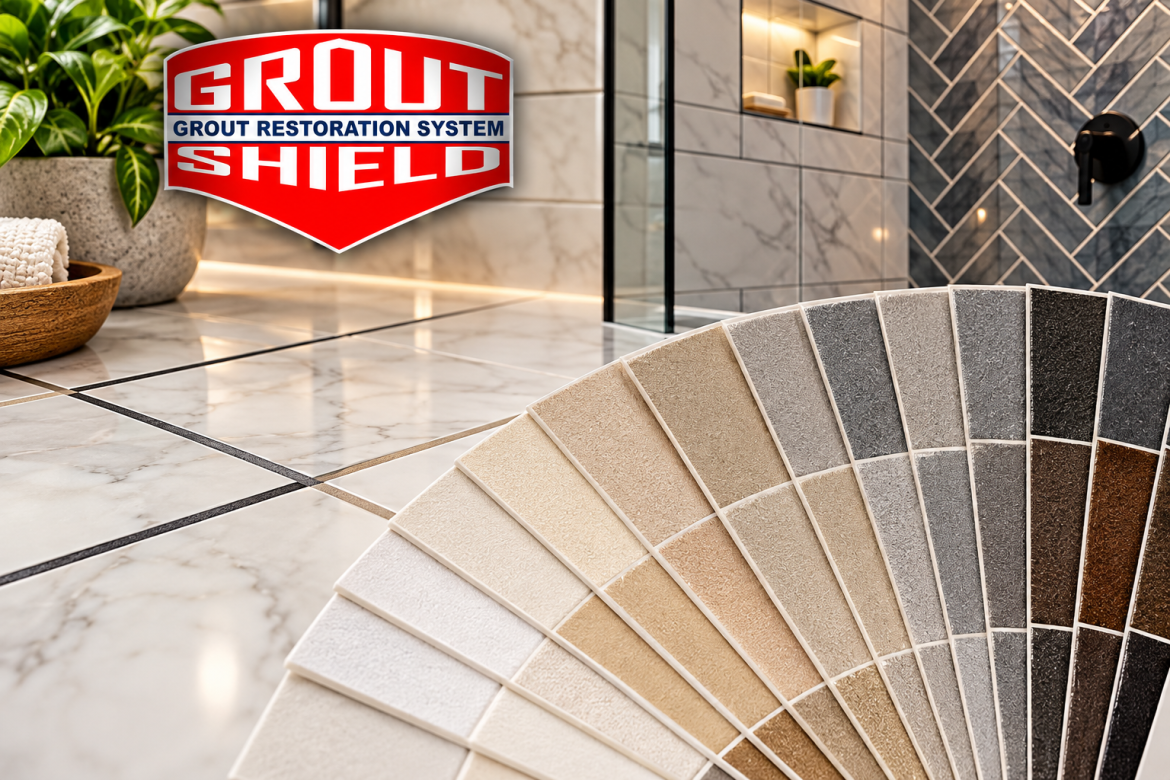 Grout Shield tile grout comes in many colors